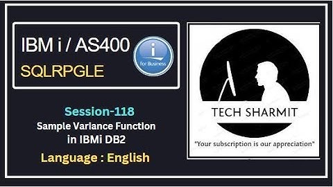 Variance_Samp function in db2 sql | SQLRPGLE | ibmi training | sqlrpgle as400 | ibm db2 function