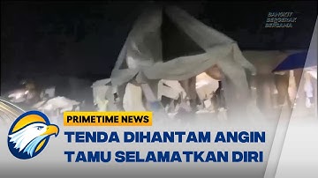 Tenda Hajatan Dihantam Angin Kencang, Tamu Undangan Berhamburan Selamatkan Diri