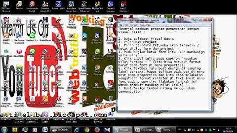 Tutorial Visual Basic 6.0 : Aplikasi Penjumlahan Angka - Project