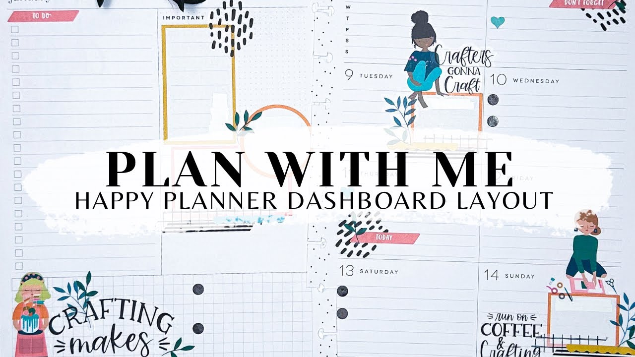 PLAN WITH ME 📒 | HAPPY PLANNER DASHBOARD LAYOUT | SQUAD GIRLS CRAFTING SPREAD | JAN 8 - 14