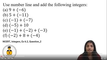 Class 6 NCERT Maths | Ch 6: Integers| Ex 6.2 Q2 Solution
