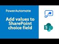 Power automate  update choice field values