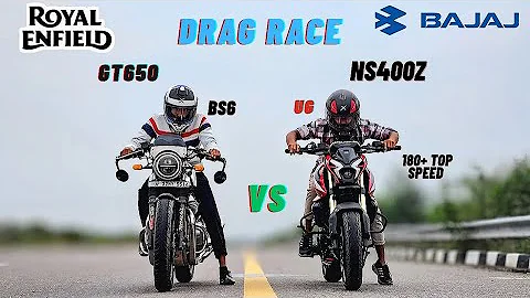 2025 BAJAJ PULSAR NS400Z UG..VS.. GT 650!! DRAG RACE TO END 😍 BHAI NS NE GT KO BHI HARA DIAYA😱👿