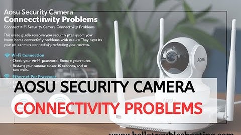 Fix Aosu Security Camera Connectivity Problems in Minutes!