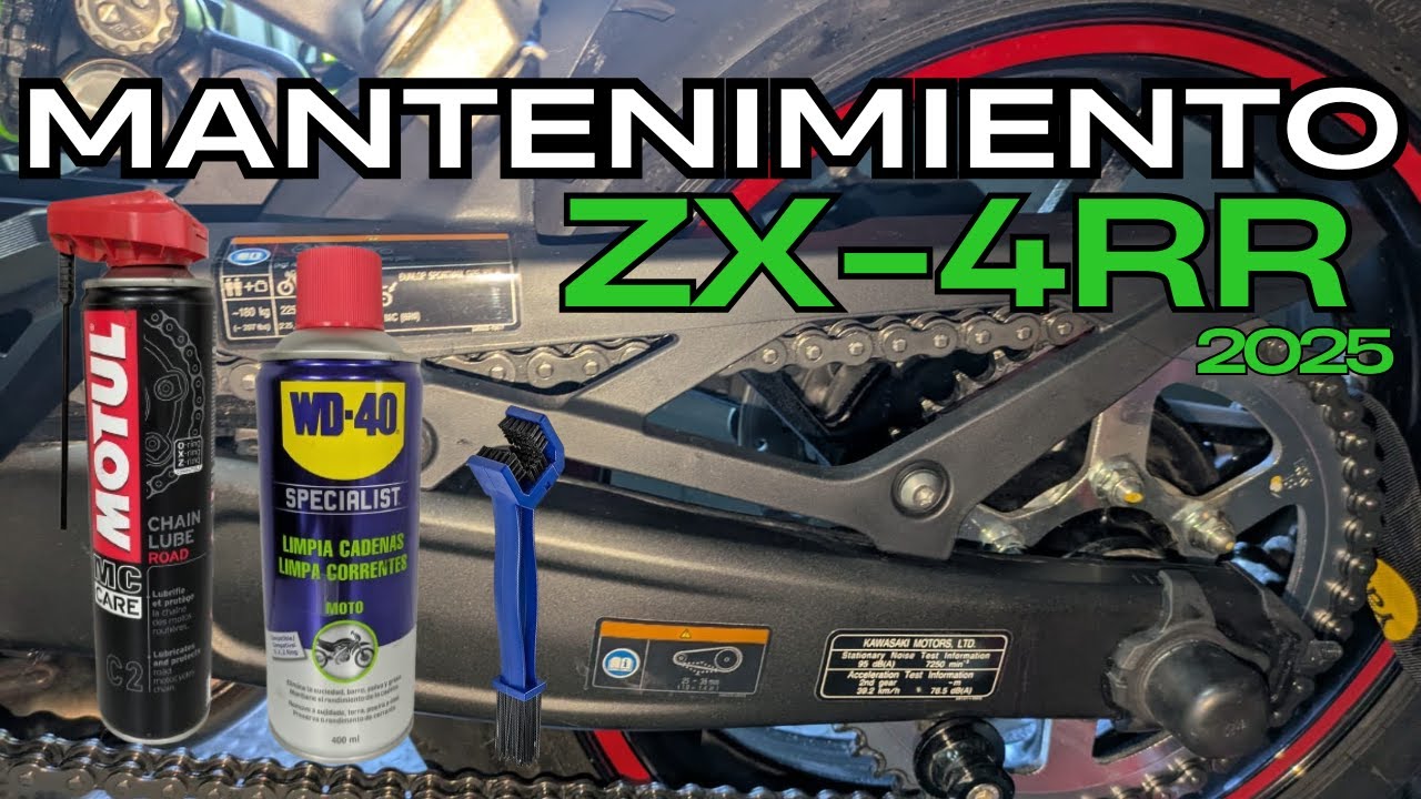 #18 Como limpiar y engrasar cadena Kawasaki Ninja ZX-4RR