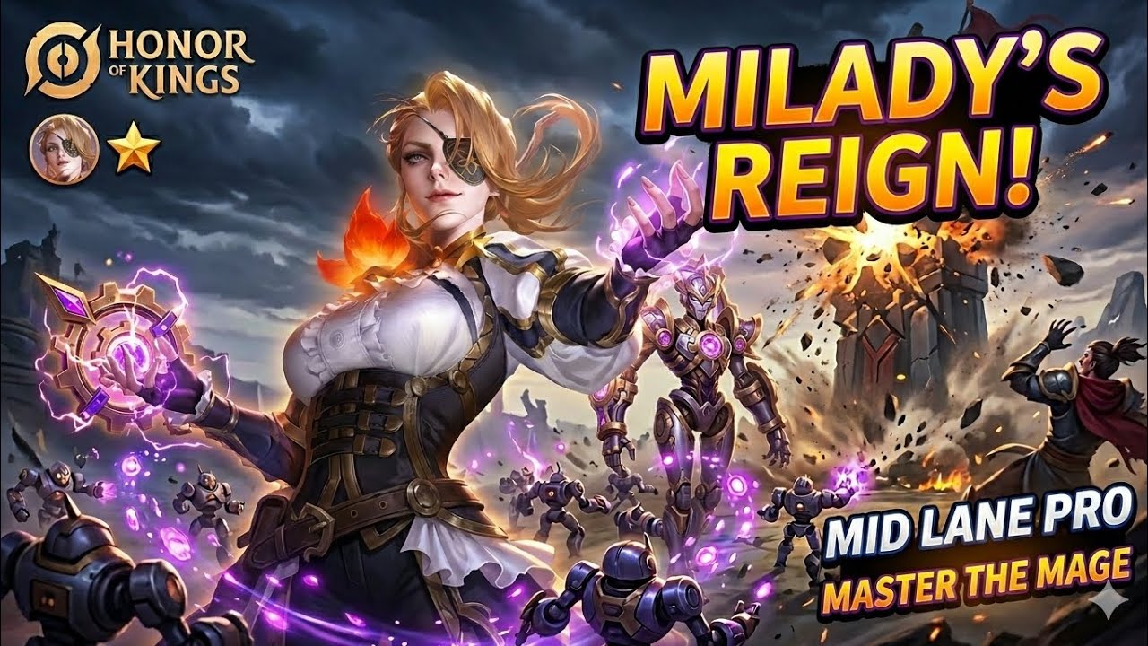 UNSTOPPABLE MILADY! 100% Win Rate Mid Lane Strategy Honor of king
