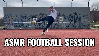 POV: YOU TRAIN FOOTBALL ALONE ON A DAY OFF | ASMR SOCCER PRACTICE