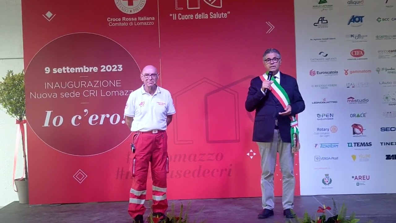 IL SINDACO DI LOMAZZO RUSCONI E LA NUOVA SEDE CRI: