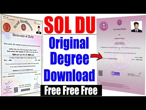 Sol Du Degree Download Kaise Karen 2001 2026 Previous Batch Passout Sol Du Digilocker Degree 2025