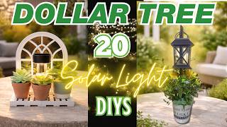20 Dollar Tree Solar Light DIYs That Look Expensive 🌞 Spring &amp; Summer Outdoor Decor