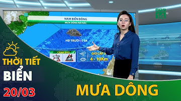 Thời tiết biển 20/03/2022: Nam biển Đông có mưa dông rải rác | VTC14