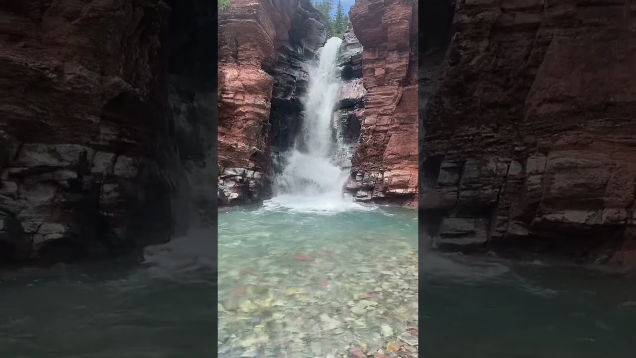 Crazy waterfall in paradise! 