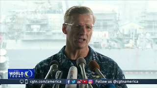 Missing sailors found dead inside Navy destroyer after collision with cargo ship