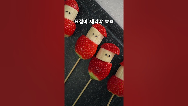 산타 탕후루 전자레인지로 실패없이 누구나 성공하는 방법🍓 #크리스마스 #산타 #딸기 #탕후루