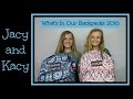 Back to School 2016 ~ Supplies Haul ~ What's in Our Backpacks ~ Jacy and Kacy