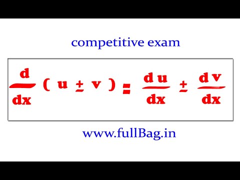 Derivatives : d/dx(u+v)