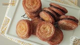 바삭달콤!😋 초콜릿 샌드 츄러스 만들기 : Chocolate Sand Churros Recipe | Cooking tree