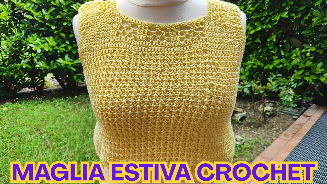 CANOTTA ESTIVA ALL'UNCINETTO : facile, veloce e bellissima