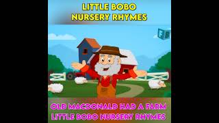 Old Macdonald Had A Farm | Animation Nursery Rhymes | Little Bobowith Lyrics #Shorts