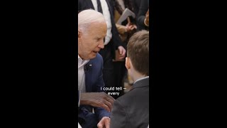 President Biden encourages young boy with stutter