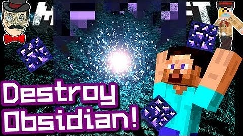 Minecraft DESTROY OBSIDIAN with TNT Carts!