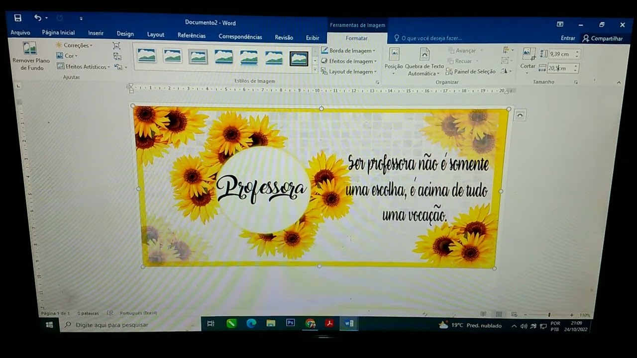 Como imprimir uma arte de Caneca no Word