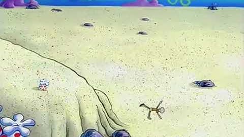 Squidward falls off his bike and explodes