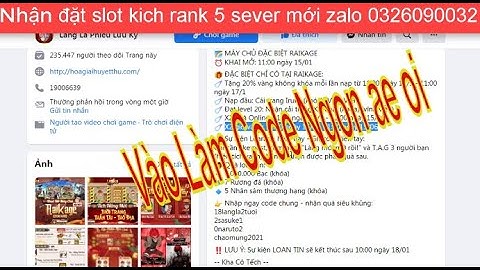 Làng Lá Phiêu Lưu Ký | Thông Báo làm code Loan tin ngon và nhận slot kich rank 5  Raikage | HTC game