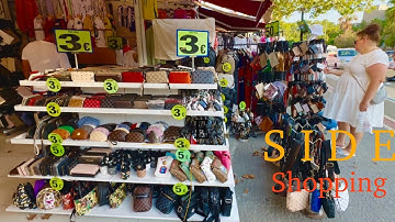 🇹🇷  SIDE SHOPPING Street 🧿 Bazaar near Hotels BARUT HEMERA , MELAS , CRYSTAL #turkey #side #Antalya