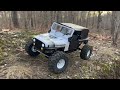 Axial cj7 with interceptor chassis rock pirates rc 1st trail run