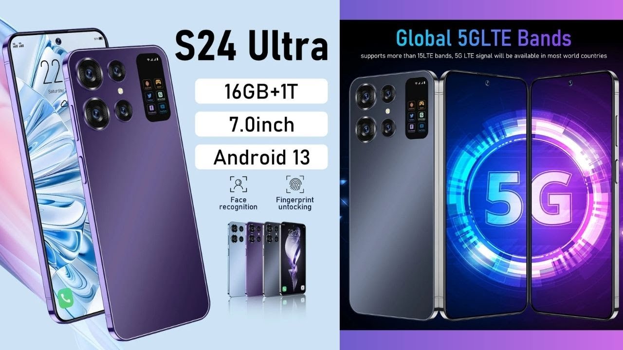 S24 Ultra 7.0 Inch HD Screen Smartphone 16GB+1TB 5G Dual Sim Celulares  Android13