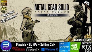 MGS Peace Walker PC Gameplay | RPCS3 | Full Playable | PS3 Emulator | 1080p60FPS | 2022 Latest