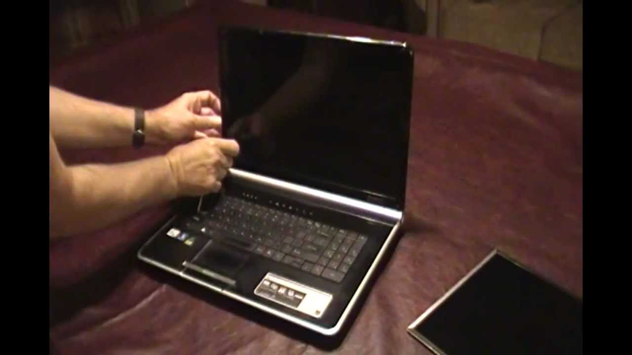 Laptop screen replacement / How to replace laptop screen Gateway NV78 - YouTube