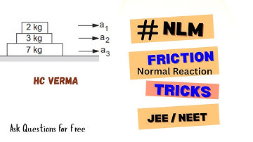 Friction Question |Three Block System HC Verma Solutions | JEE & NEET Physics