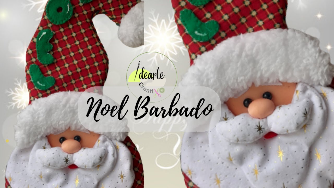 HERMOSO NOEL BARBADO  Reutilizando CARTÓN !!