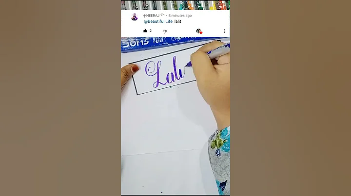 Lalit 🥰 name calligraphy ||doms brush pen calligraphy || calligraphy name writing/WhatsApp status💕