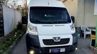 Peugeot Boxer. Кватроксенон на Hella 3R и ДХО с динамическим поворотником.