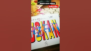 3d Calligraphy Double Names Azan & Muskan - styles 3d Calligraphy #short  #ytshort #3dcalligraphy