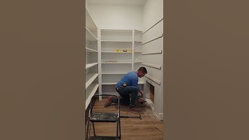 Installing shelves in the pantry