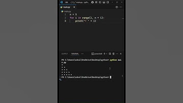 Half Pyramid star pattern using Python