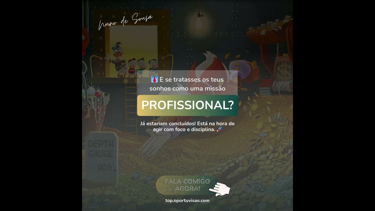 👔 E se tratasses os teus sonhos como uma missão profissional? 