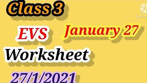 STD 3/ EVS/ VICTERS CLASS WORK SHEET/ JANUARY 27