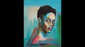 TIME-LAPSE / ART PROCESS video - Portrait in Vivid Colours - 2.