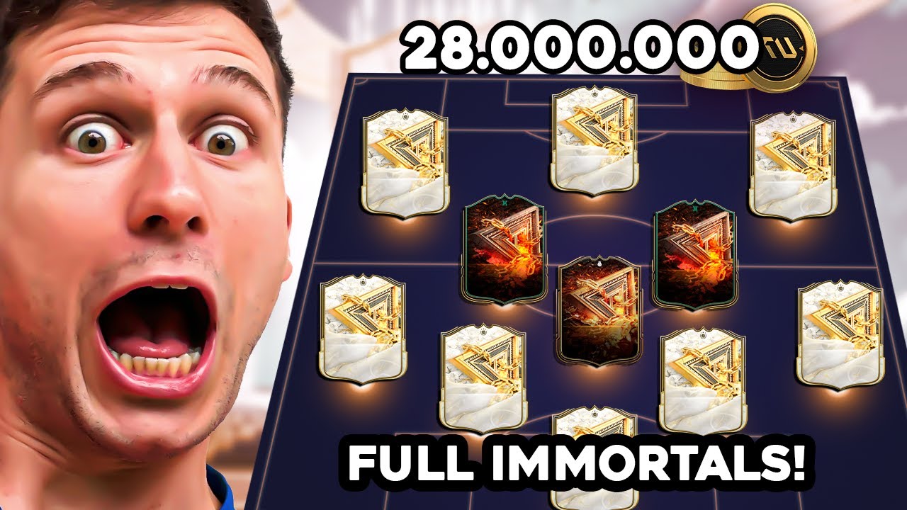 MONTEI UM TIME FULL IMMORTALS 🔥 ESSE TIME CUSTOU 28 MILHÕES 💰🤑 EA FC 25 ULTIMATE TEAM BR