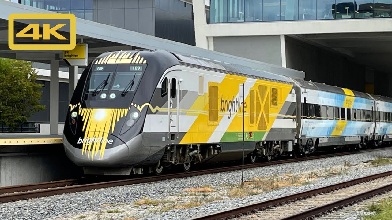Brightline Florida, West Palm Beach to Miami, 4K Train Ride YouTube