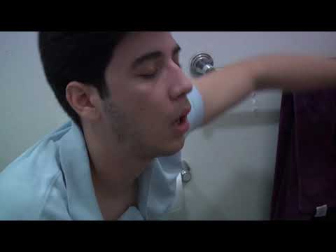 Man with diarrhea breaks down a toilet
