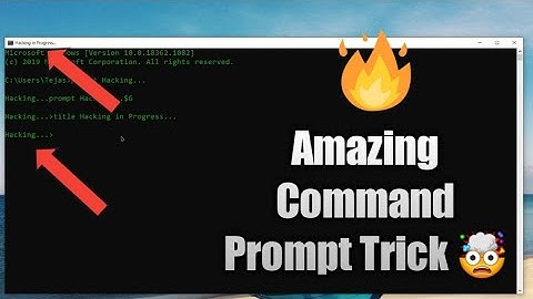 Command Prompt Amazing Trick 🤯🔥 | How to Change Title and Prompt in cmd #shorts #commandprompttricks