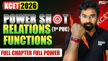 KCET 2026 | Relations and Functions KCET Powershots | KCET2026 Oneshots