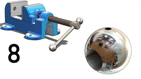 8- Project 15 |Bench Vise| SolidWorks Tutorial :  handle stop knob /ball