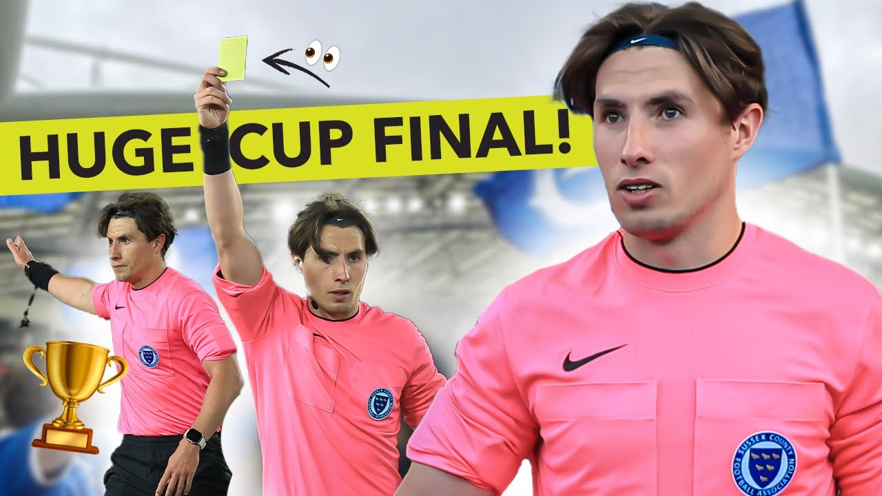 Refereeing the BIGGEST Cup Final in my County! - Referee match day VLOG